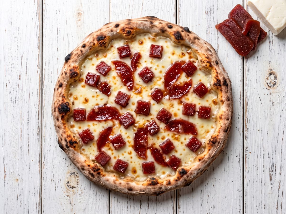 Pizza Romeu e Julieta: mussarela, goiabada.
